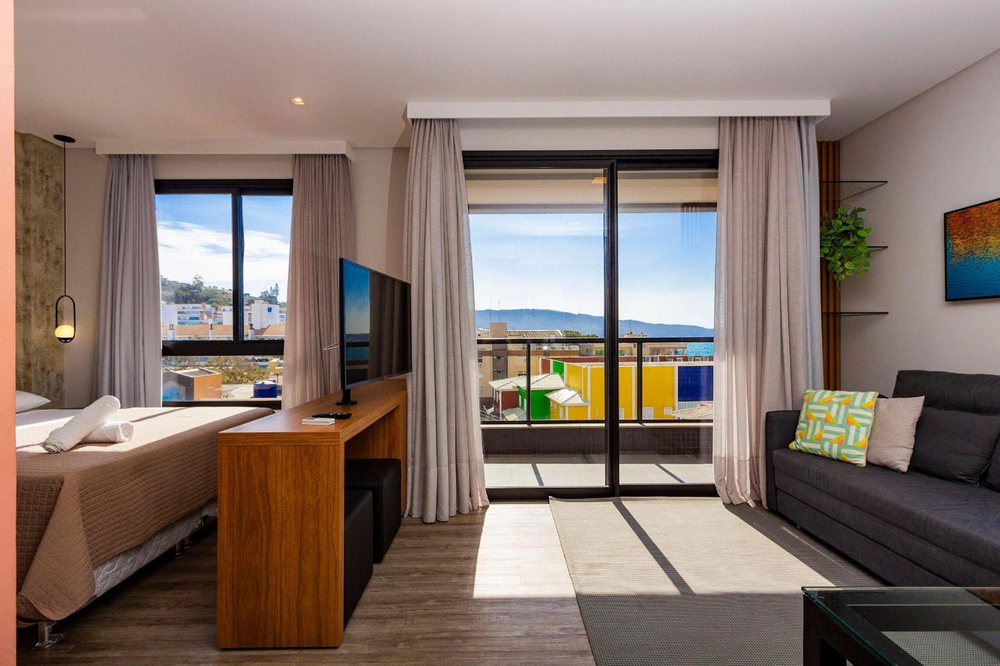 Aion Suites 302 - Lindo Apartamento Com Vista Para O Mar, A 60M Da Praia De Bombinhas, Com Piscina E Academia No Rooftop. Kültér fotó